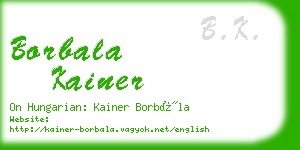 borbala kainer business card
